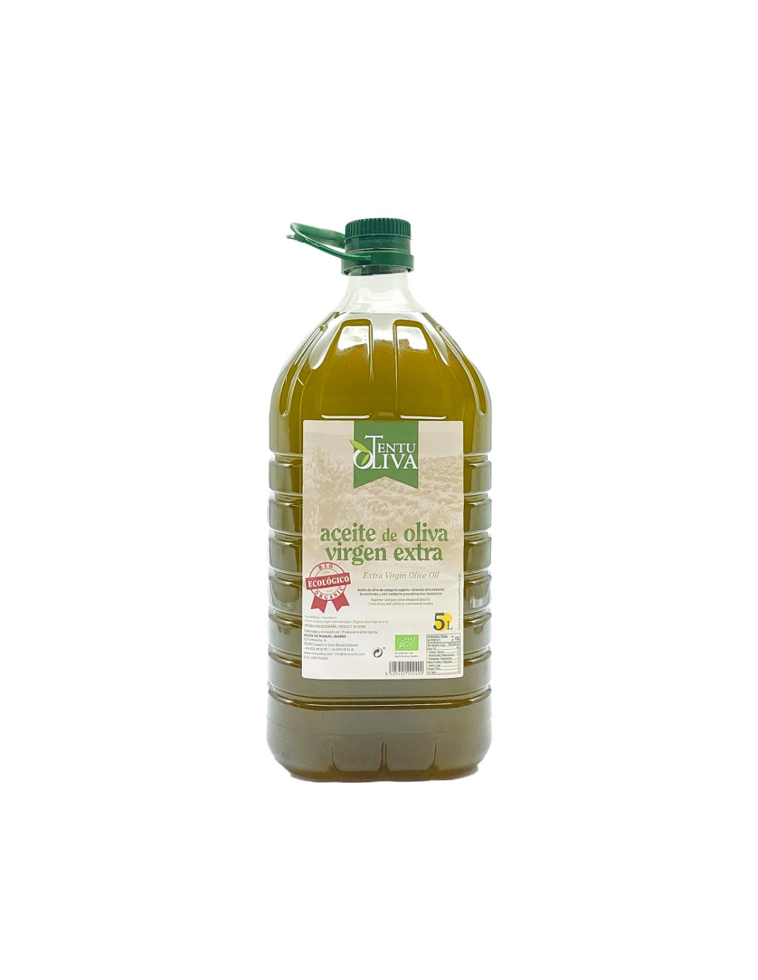 Huile d'olive vierge extra Bio - PET 5L - Tentuoliva