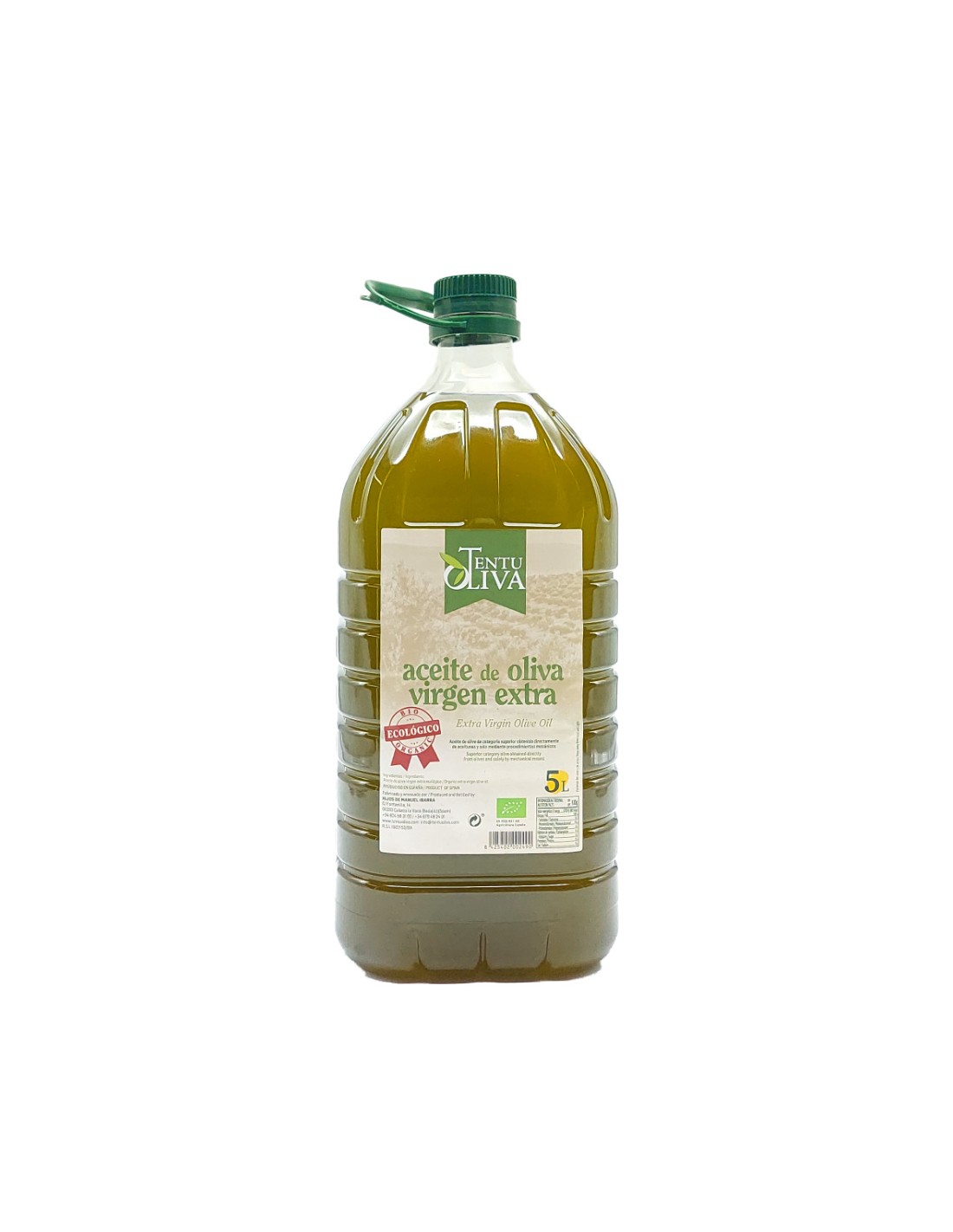 Organic extra virgin olive oil - PET 5L - Tentuoliva